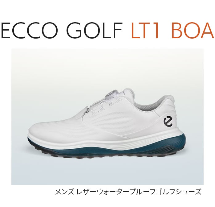 ecco �S���t�V���[�Y ECCO lLT1 BOA WHITE PETROL �����Y ���U�[ �E�H�[�^�[�v���[�t �S���t �h��