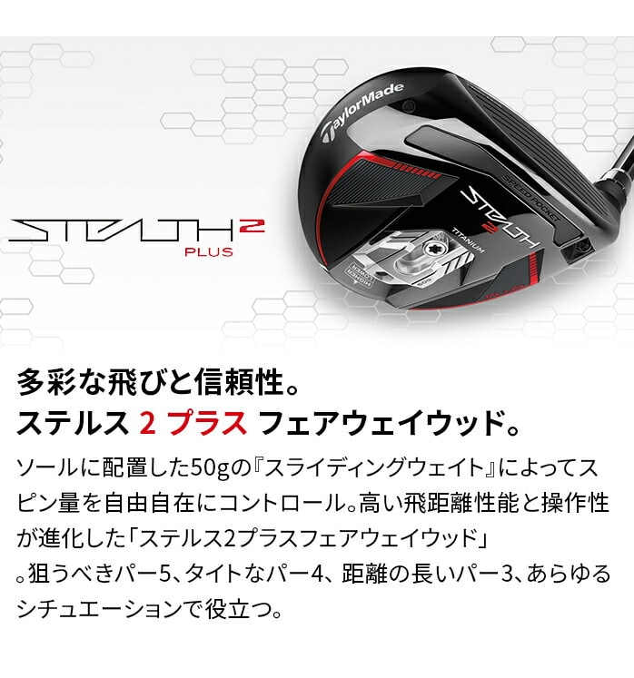 Taylor Made GOLF STEALTH2 + PLUS tFAEFC Ebh vX FW XeX e[[Ch