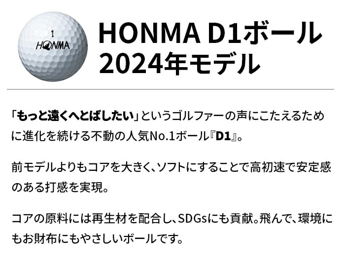 ܂ƂߔI3_[XZbg z} D1 2024N 򋗗 St{[ 36 BT2401 { HONMA
