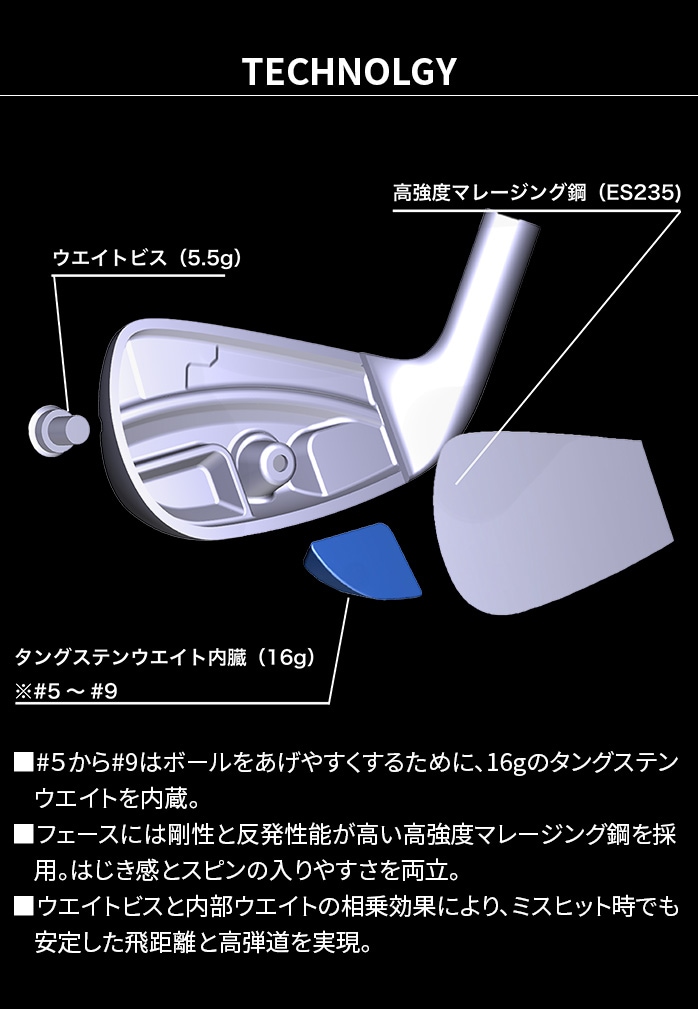 {ԃSt TOUR WORLD Hx IRON cA[[h ACAZbg 5{ VIZARD EZ-C HONMA