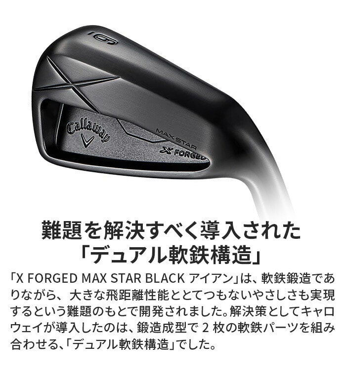 �L�����E�F�C �S���t X FORGED MAX STAR BLACK �A�C�A���Z�b�g 5�{�g (I#6-9 PW)