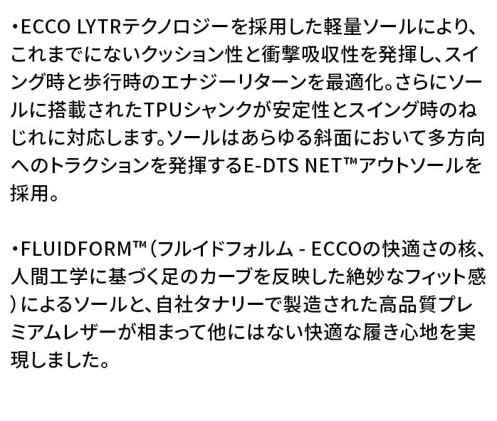 ecco �S���t �V���[�Y �����Y LT1 GOLF Lace Men ���U�[ �E�H�[�^�[�v���[�t �h�� MEN'S �G�R�[