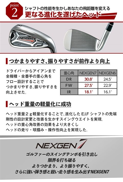 NEXGEN 7 ネクスジェン セブン アイアンセット メンズ 5本セット(6〜9I・PW)