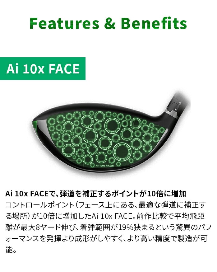 �y��A���i �V�i���g�p�z�L�����E�F�C ELYTE X �G���[�g �G�b�N�X �h���C�o�[ VENTUS GREEN 50 CW