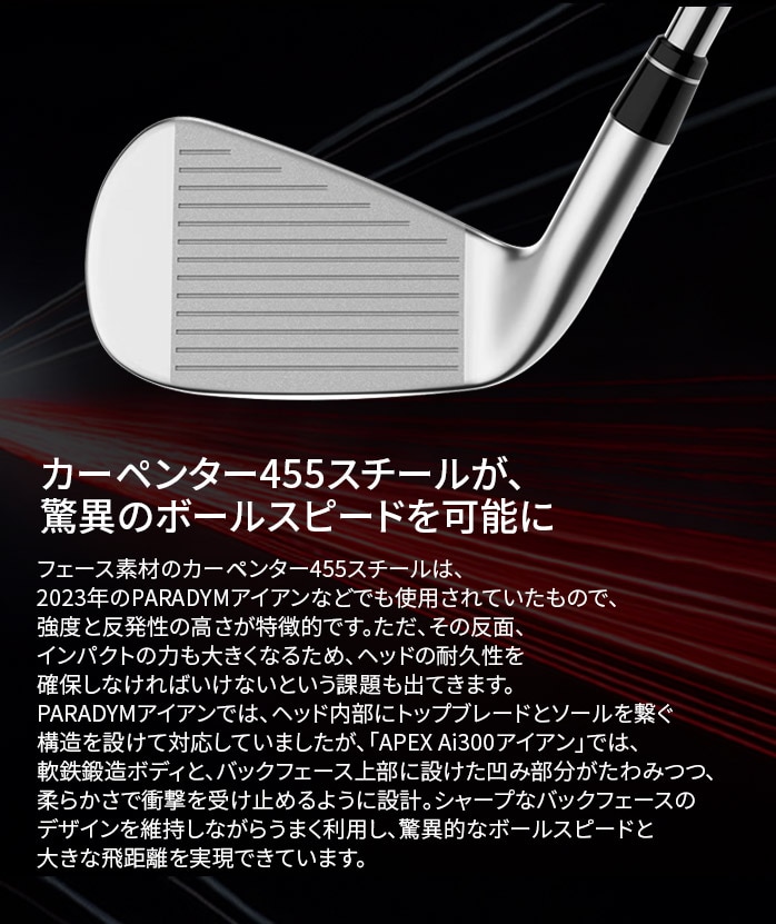 �y�󂠂�i �V�i���g�p�z callaway �L�����E�F�C APEX �G�[�y�b�N�X Ai300 �A�C�A��6�{�Z�b�g 5�`9I PW