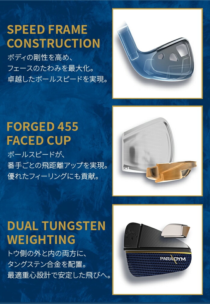 �L�����E�F�C �A�C�A���Z�b�g 5�{ #6�`#9 PW PARADYM X �p���_�C�� NS PRO VENTUS callaway