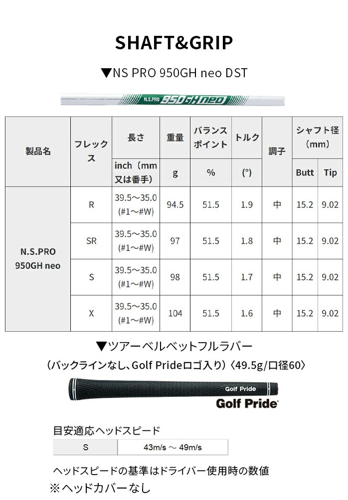 �_�����b�v SRIXON ZX7 Mk II �A�C�A���Z�b�g 6�{�Z�b�g NS PRO 950GH neo DST S R