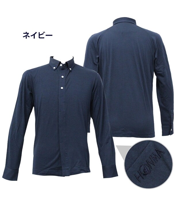 中古ゴルフクラブ在庫数55万本 ゴルフのことならゴルフパートナーへホンマ ゴルフ メンズ 長袖 シャツ ポロシャツ 前開き ボタンダウン ビジポロ ビズポロ 本間 931 Honma ブラック M 新品小物ゴルフパートナー オンラインショップ