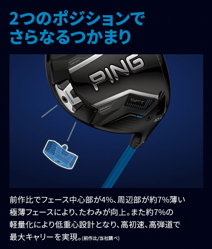 PING G440 SFT  9 hCo[ S ALTA J CB BLUE / PING TOUR 2.0 CHROME 65