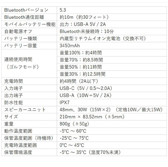 BLUE TEES GOLF The Player �{ Speaker �l�C�r�[ �u���b�N GPS �i�r �X�s�[�J�[