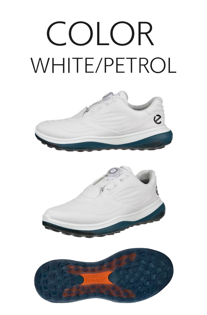 ecco �S���t�V���[�Y ECCO lLT1 BOA WHITE PETROL �����Y ���U�[ �E�H�[�^�[�v���[�t �S���t �h��