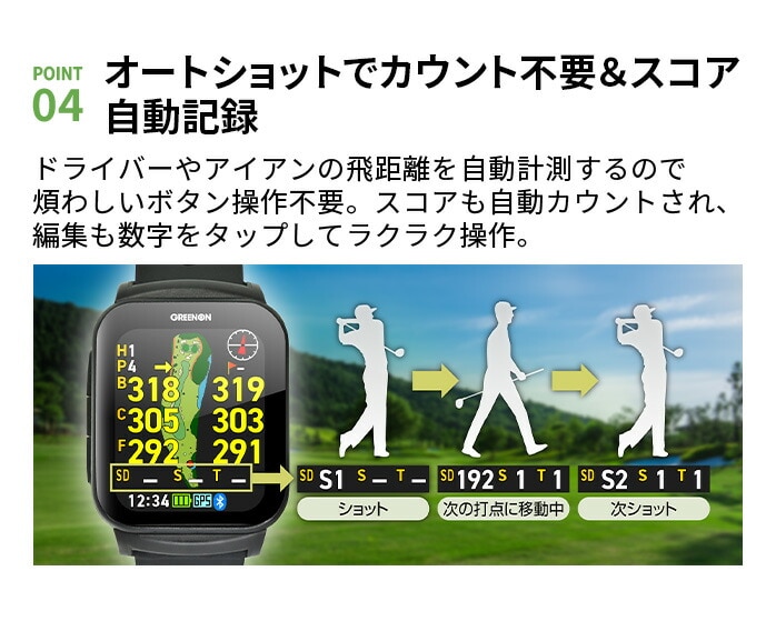 �O���[���I�� �S���t �����v �U�E�S���t�E�H�b�` THE GOLF WATCH GS501 GPS �݂��т� ���v GPS�i�r