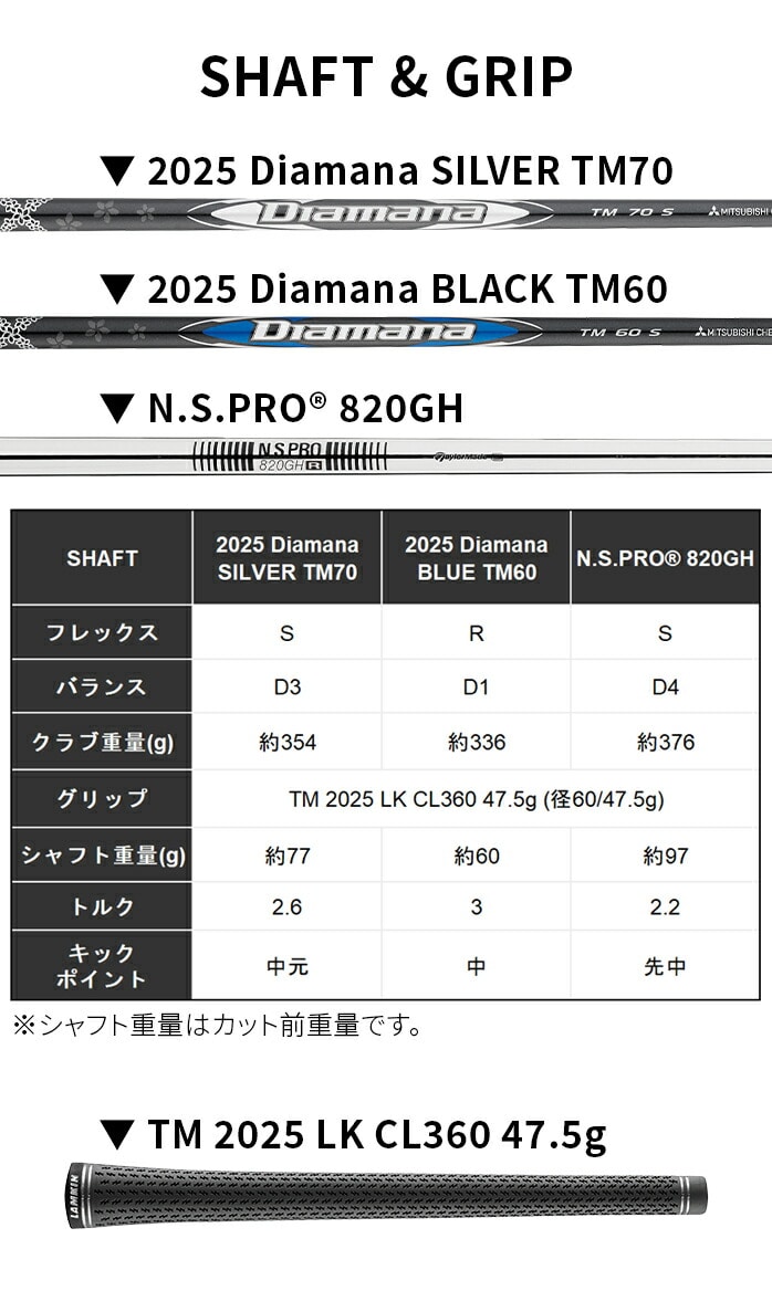�e�[���[���C�h �S���t Qi35 ���[�e�B���e�B Diamana BLUE TM60 SILVER TM70 NS PRO 820