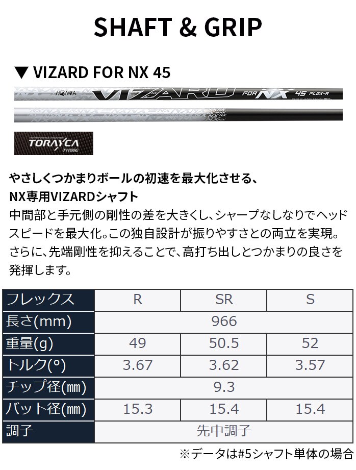 {ԃSt HONMA Y xX NX ACAZbg VIZARD FOR NX 45 NS PRO 850GH neo