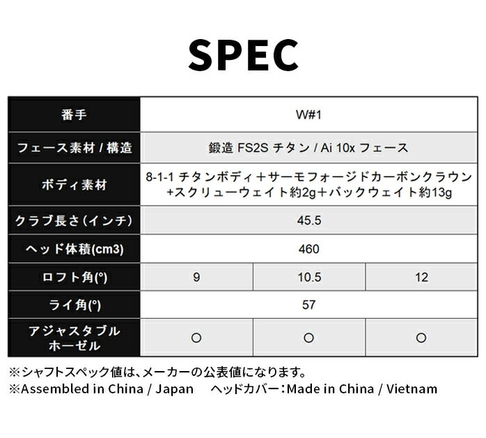 LEFC ELYTE G[g hCo[ 10.5° 9° VENTUS 50 TENSEI 60 ELYTE S SR R