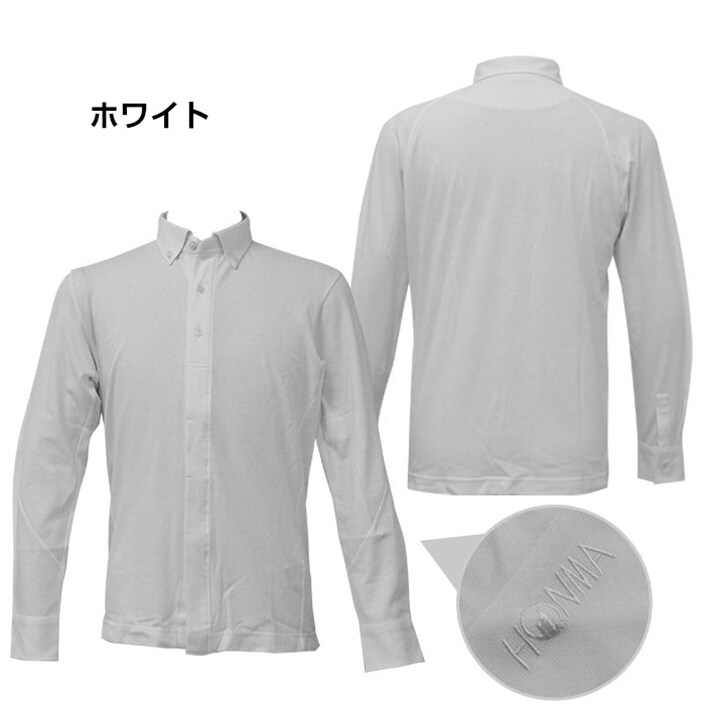中古ゴルフクラブ在庫数55万本 ゴルフのことならゴルフパートナーへホンマ ゴルフ メンズ 長袖 シャツ ポロシャツ 前開き ボタンダウン ビジポロ ビズポロ 本間 931 Honma ブラック M 新品小物ゴルフパートナー オンラインショップ
