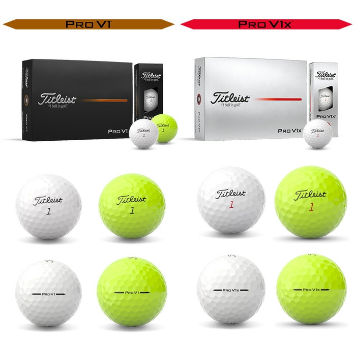titleist �^�C�g���X�g �S���t�{�[�� PRO V1 V1X 12���� 1�_�[�X 2025�N���f�� �z���C�g �C�G���[