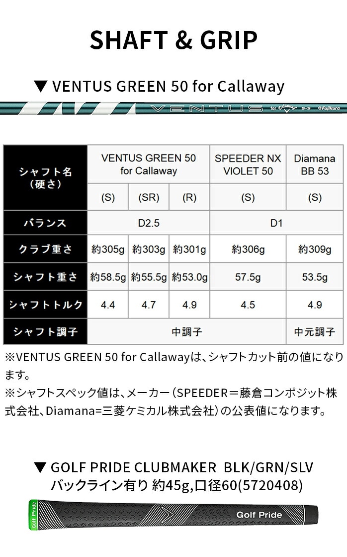 LEFC ELYTE X G[g GbNX hCo[ 10.5°9° VENTUS GREEN 50 CW SR S