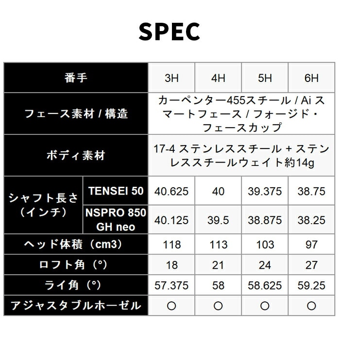 XWi LEFC p_C Ai X[N [eBeB TENSEI 50 Callaway NS PRO