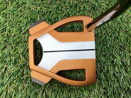 Ｓｐｉｄｅｒ　Ｘ　ＣＯＰＰＥＲ／ＷＨＩＴＥ　シングルベンド　３４インチ Spider X テーラーメイド スパイダーエックス パター COPPER