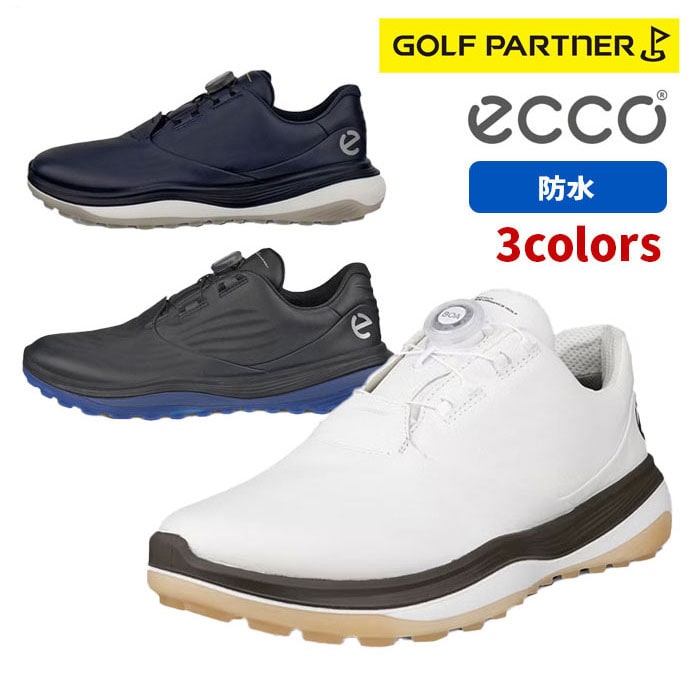 ecco �S���t�V���[�Y ECCO LT1 BOA �����Y ���U�[ �E�H�[�^�[�v���[�t �h�� �z���C�g �u���[ �u���b�N