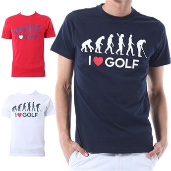 ゴルフ Tシャツ 半袖シャツ 綿100％ ギフト おもしろ 全3色 749-672