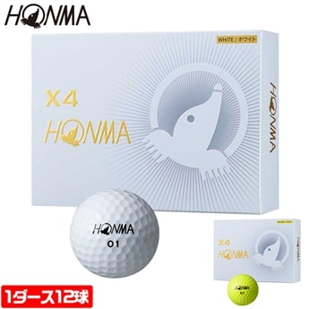 ホンマ ゴルフ ボール X4 4ピース ソフトウレタン ディスタンス 方向性追求 スピン HONMA 本間ゴルフ BT1906